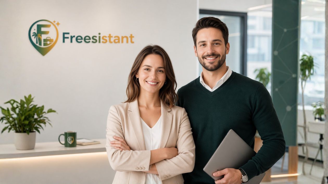 Zwei Personen arbeiten am Laptop und nutzen die Agentur FREESISTANT zur Vermittlung passender deutschsprachiger Remote-Unterstützung