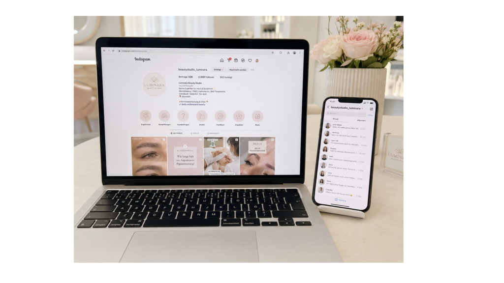 Instagram-Wachstum für ein Kosmetikstudio