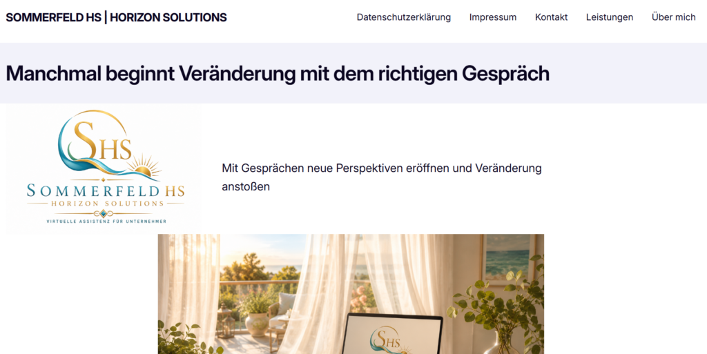 Unternehmenswebsite Sommerfeld HS